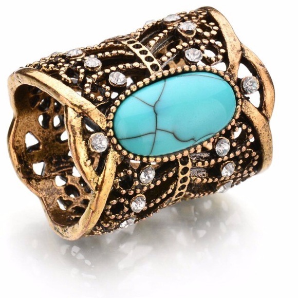 NEW-Turquoise Brooch & Scarf - Picture 4 of 4